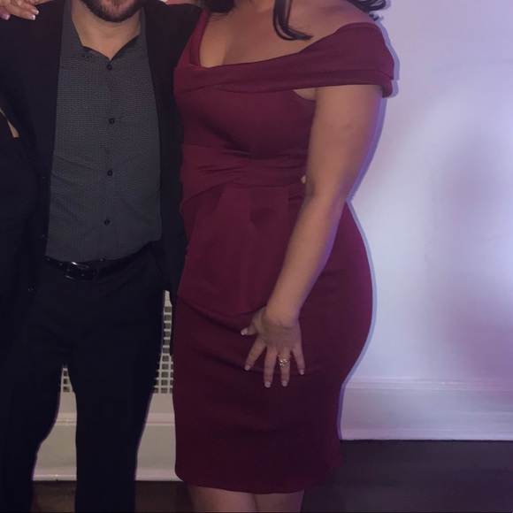 ASOS Design, Berry, Size US 12, MIDI Dress - Picture 3 of 5